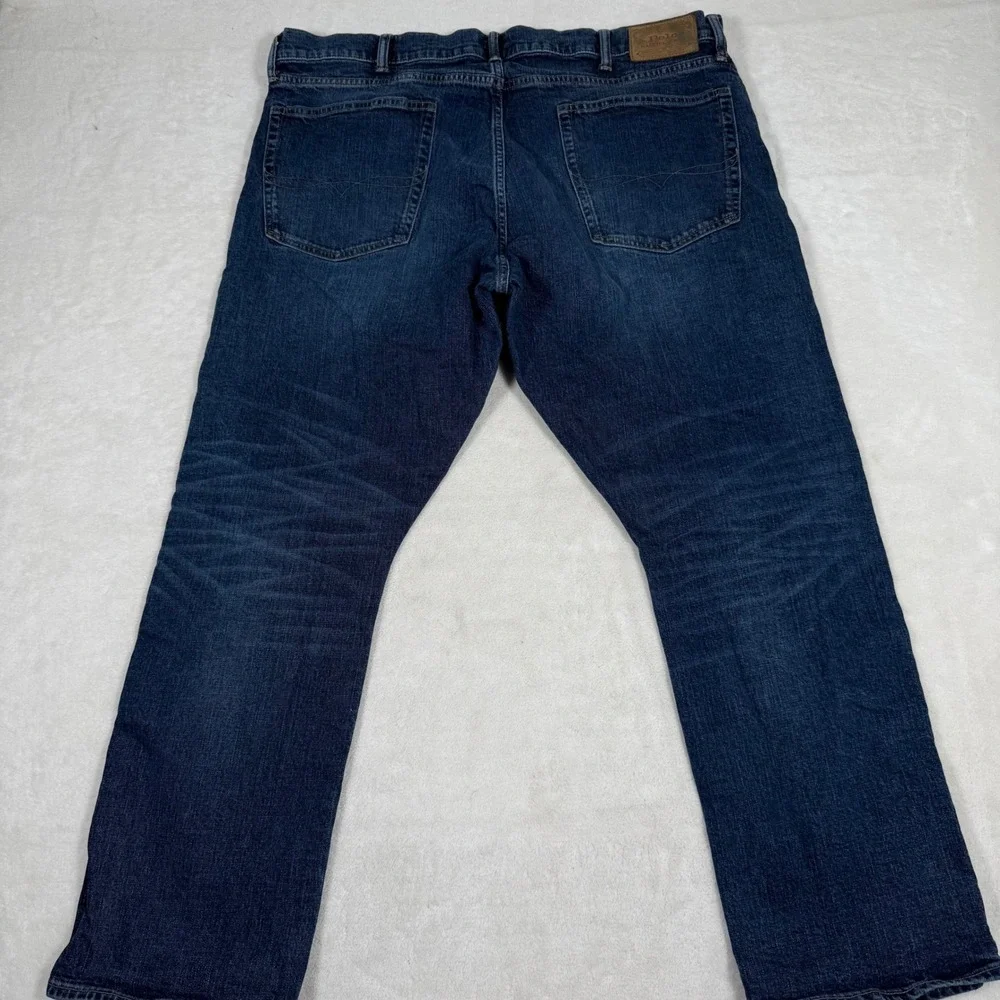 Polo Ralph Lauren Mens Jeans Dark Wash Button Fly Straight Fit 40x30 Varick Slim